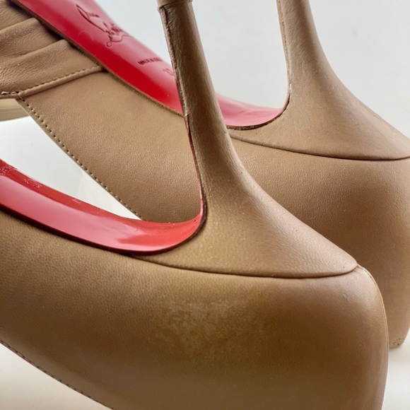 Authentic Christian Louboutin Tan Greissimo Pumps - Picture 4 of 5